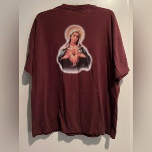 Vintage 1990s Mossimo Limited Production Virgin Mary T-Shirt - size L - cotton